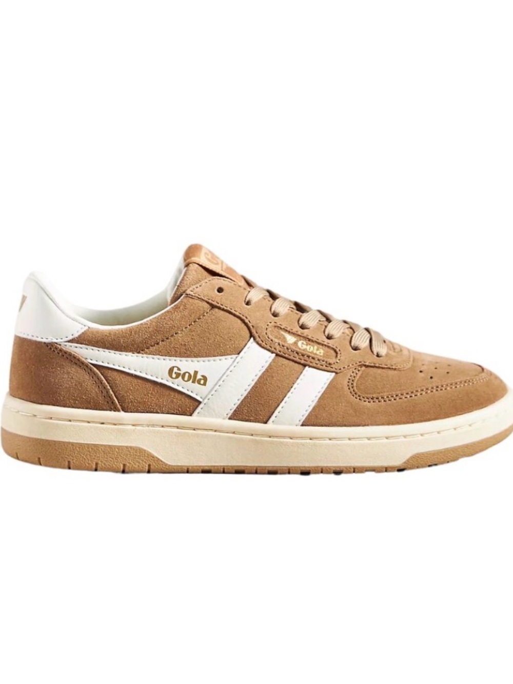 Gola Hawk Suede Sneakers. Tobacco/Off White